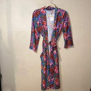 Peruvian Connection women’s NWT Chelsea robe floral Pima cotton size small